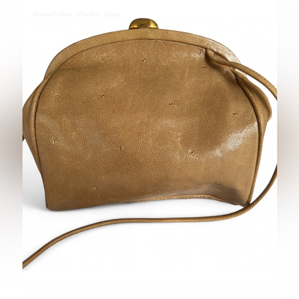 Albert Nipon Vintage brown/tan leather bag 
1980’s/ vintage collectible